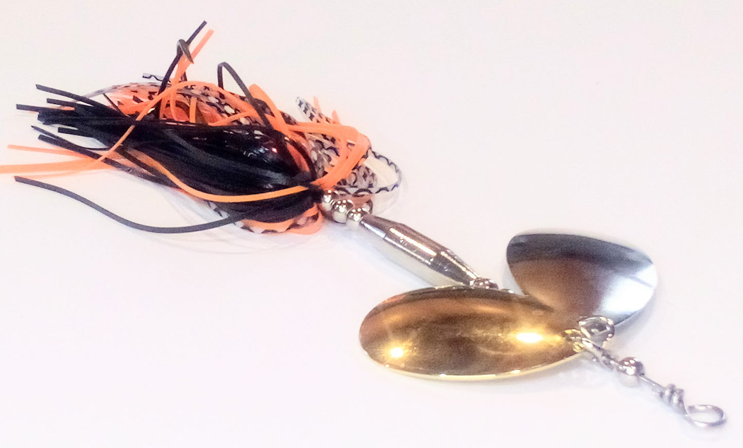 Double Blade Copper/Nickle Black Orange Tail