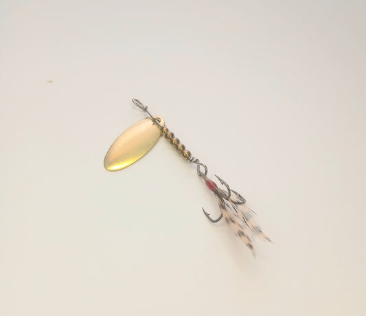 #2 Brown Grizzly Hackle Brass French Blade