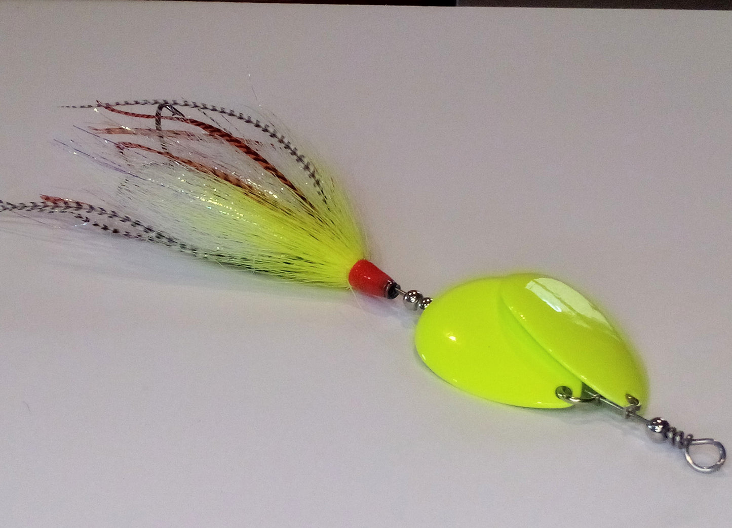 Double Chartreuse Blades Orange Hackles