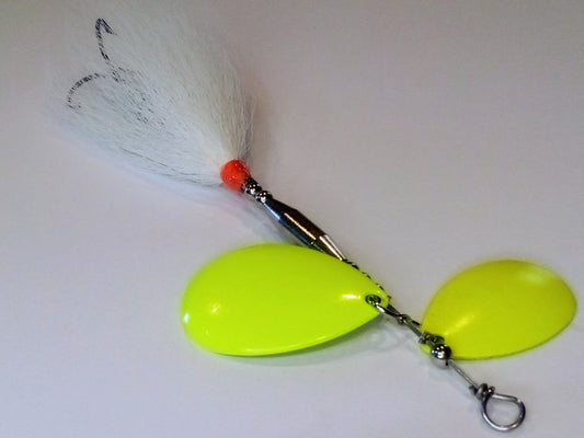 Double Chartreuse Whit Bucktail