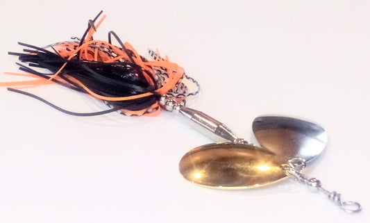 Double Blade Copper/Nickle Black Orange Tail
